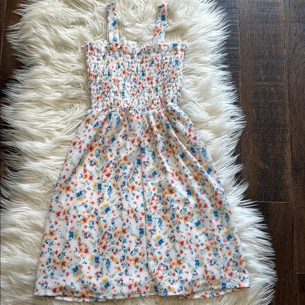 Speechless Floral Kids Dress with Smocked Bodice